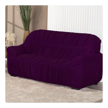 Imagem de Capa De Sofá Elasticada 3 Lugares King Protetor Roxo - Lenharo Enxovai