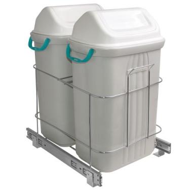 Imagem de Lixeira De Embutir Deslizante Dupla 30L Para Cozinha 7190 CR - GTB