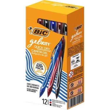 Imagem de Caneta Gel Bic Gelocity Azul Preta e Vermelha 12 und