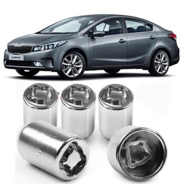 Imagem de Kit Parafuso Porca Antifurto 6CRA Kia Cerato Todos Modelos - RODAFUSO