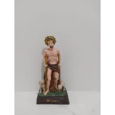 Imagem de Imagem escultura estatua são lazaro 15cm em resina - acaryart