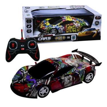 Imagem de Carro Carrinho Controle Remoto 4 Funções Com Luz Colorido - Toys