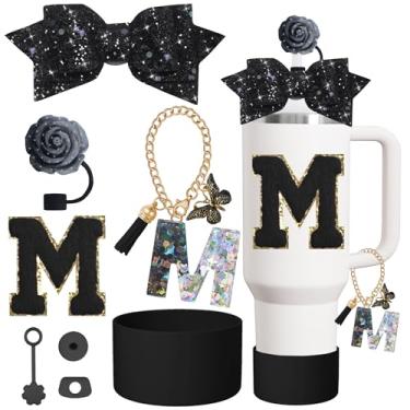 Imagem de Conjunto de acessórios de copo de 8 peças para copo Stanley Cup de 850 g 1,134 g com alça, incluindo tampa e bota de cobertura de palha de silicone, tampa à prova de derramamento, pingente de alça,