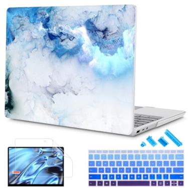 Imagem de Mektron Capa Surface Laptop Go de 12,4 polegadas compatível com Go 3/2/1 Microsoft Surface Laptop 12,4 polegadas, versões 2023-2020, modelo 1943/2013, capa rígida de plástico, nuvem e relâmpago