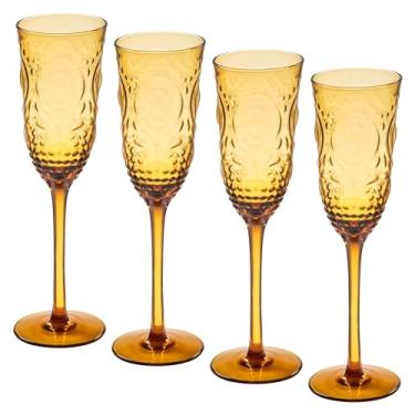 Imagem de Karma, Taça de champanhe Nonna, conjunto de 4, âmbar