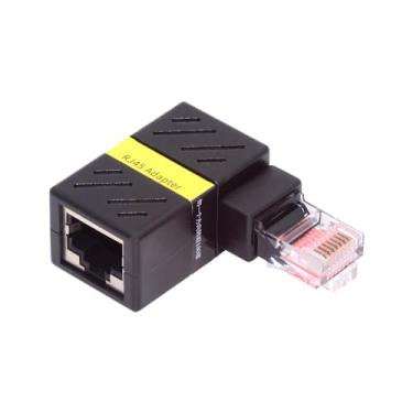 Imagem de xiwai Extensores UTP macho para fêmea CAT6 Adaptador de rotação angular de 360 graus RJ45 8P8C 1000Mbps para rede LAN Ethernet