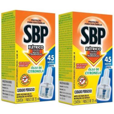 Imagem de Kit 2 Repelente Elétrico Líquido Refil SBP 35ml 45 Noites