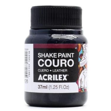 Imagem de Tinta para Couro Shake Paint Acrilex 37ml, 520 - PRETO