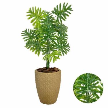 Imagem de Planta Costela De Adão Artificial + Vaso Completo Cores - Flor Imp