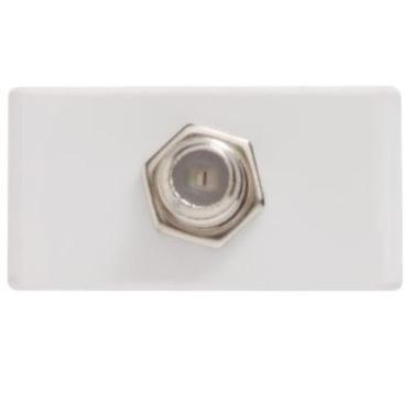 Imagem de Modulo para tomada tv sat coaxial direta branco tramontina