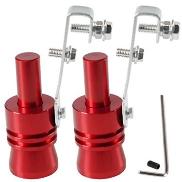 Imagem de YESHMA Universal Red Universal Turbo Sound Apito Silenciador Tubo Sounder Simulador de Som Tailpipe Melhorador de Som de Ruído Compatível com Moto, Caminhão, Carros, Bicicleta Suja e Scooter (GG