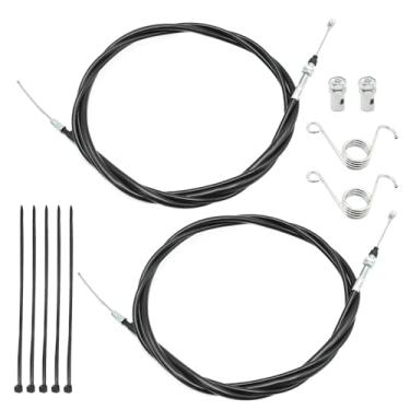Imagem de CADUFUELLY Kit de cabo de acelerador universal de 2 peças para Go Kart com mola de pedal de retorno de freio, substituição para Kandi Go Cart Mini Bike Dirt Bike Scooter 90cc 110cc 125cc 150cc