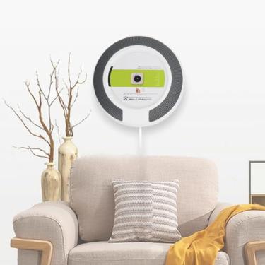 Imagem de Leitor de CD Portátil Com Bluetooth, Leitores de CD Montáveis ​​na Parede, Leitor de CD de Música Com Alto-falante HiFi e Controle Remoto, Temporizador, Fones de Ouvido Com