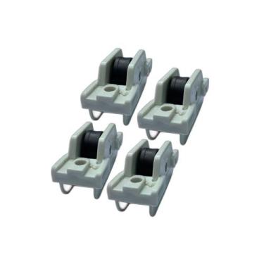 Imagem de Roldana janelas portas linha-25 "reta/lisa" sem rolamento kit 4 pcs nl