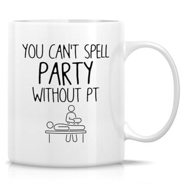Imagem de Retreez Caneca engraçada de fisioterapeuta - presente de fisioterapia - xícara de café de cerâmica de 325 ml - presente bem-humorado para profissionais de PT, médicos, estudantes e especialistas em