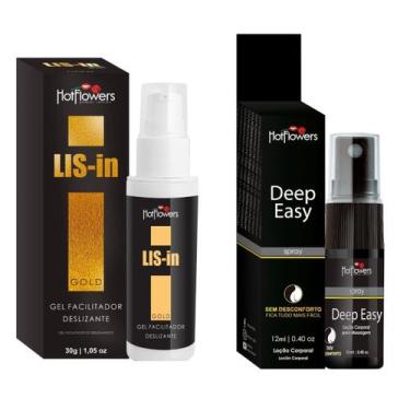 Imagem de Gel íntimo conforta relaçao lis in e spray deep easy kit - Hot flowers