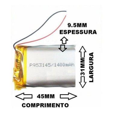 Imagem de Bateria 3,7v  2 Fios Mp5 1400 Mah - KMIG