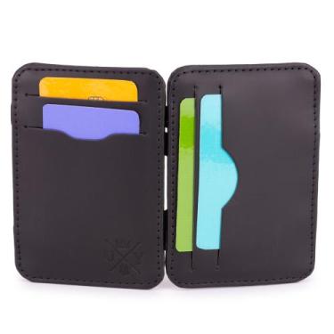 Imagem de Carteira Masculina Magica Use Young Couro Cnh Rg Nota Cartão - Pampas 