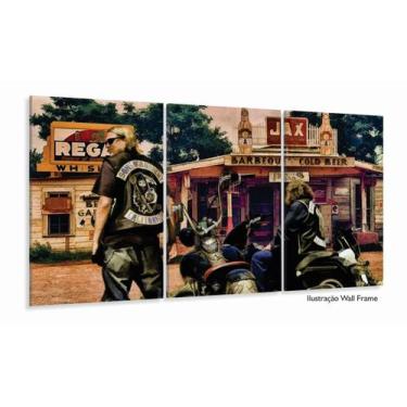 Imagem de Quadro Decorativo Sons Of Anarchy Artístico Tecido 120x60 3 peças - Wa