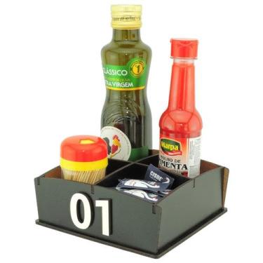 Imagem de 1 Suporte de Mesa Númerado Azeite Sal Temperos Palito Restaurante Pret