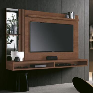 Imagem de Painel home paris para tv até 55 polegadas ripado com espelho - VIANOS