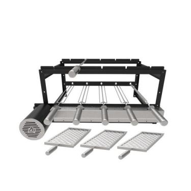 Imagem de A3 Grill Tradicional Black - Motor Giratório para 5 Espetos + 3 Grelha