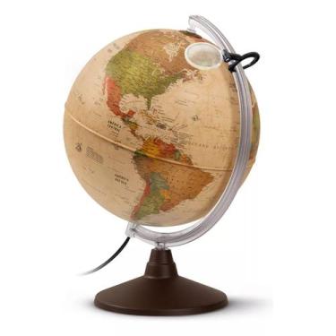 Imagem de Globo Terrestre Vintage Marco Polo Iluminado - 30cm - Tecnodidattica