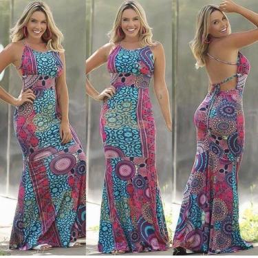 Imagem de Vestido Longo Sereia Drapeado No Bumbum Cruzado - innvistamoda, P, Ros