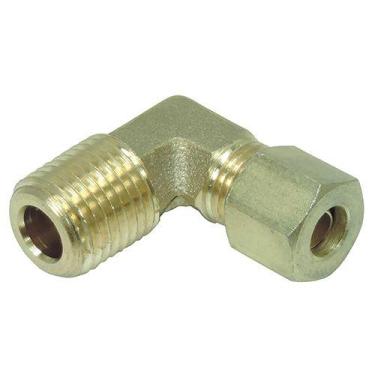 Imagem de Kit 5 Cotovelos Emenda Tubo Nylon Mbb Macho 1/4 Npt X 1/4 Npt - LNG