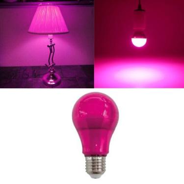 Imagem de Lâmpada Bulbo Led Colorida 10w Bivolt Luminatti, Rosa