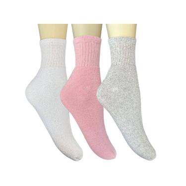 Imagem de Kit 6 Pares Meias Esportiva Academia Esporte Feminina - 33/39