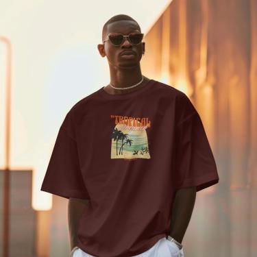 Imagem de Camiseta Masculina Casual Polo Blu Tropical em Algodão do P ao EXG-Masculino