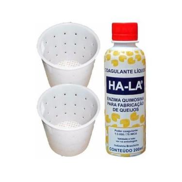 Imagem de Coalho Líquido Ha-la 200ml Coagulante Queijo + 2 Formas 500g - COMBO
