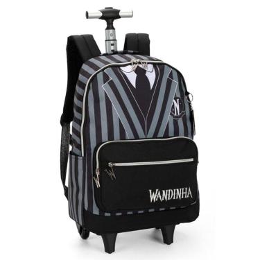 Imagem de Mochila De Rodinhas Wandinha Uniforme Preto - Luxcel