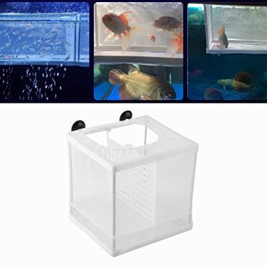 Imagem de Incubadora de peixes, caixa de malha para tanque de peixes, caixa de isolamento de peixes, caixa de reprodução de peixes, rede de criador de peixes, incubador de fritura com placa de isolamento de ventosa