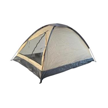 Imagem de Dynwave Tenda Portátil para Casal, Estrutura Compacta, Montagem Prática, Proteção Solar em Viagens, Bege