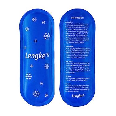 Imagem de LengKe Bolsa térmica de viagem para insulina bolsa térmica portátil para diabetes - Estojo de viagem de insulina para caneta de insulina e medicamentos para diabéticos com bolsa de gelo (pacote ICE)