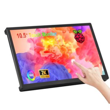 Imagem de Monitor com tela sensível ao toque de 10,5 polegadas para Raspberry Pi 2560×1600 2K OLED Display para RPi 5/4B/3B CM3+/4 Porta HDMI Suporta Jetson Nano/Windows