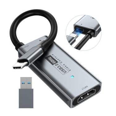 Imagem de Newhope Placa de captura USB 3.0 com PD de 100 W – Placa de captura de vídeo HDMI para USB-C 1080P 60fps e dispositivo de captura de áudio de vídeo 2K 30fps para transmissão, gravação de jogos,
