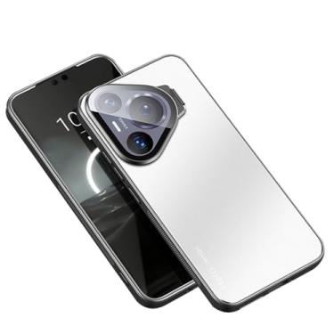 Imagem de POYUFRG Capa de sucção magnética para Huawei Pura 70 Ultra/70 Pro/70 Pro+/70, capa protetora de lente, moderna, suporte horizontal, antiarranhões, prata, 70