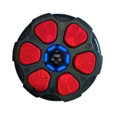 Imagem de Vaveren Máquina de boxe musical, treinador de boxe, montagem na parede, máquina de perfuração, boxe eletrônico, alvo de parede para prática de karatê, Vermelho Preto Sem Luvas