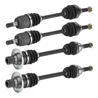 Imagem de 2 eixos dianteiros + 2 traseiros CV adequados para Suzuki King Quad 400 450 500 700 750 AXi 2007 2008 2009-2018; (LT-A400F LT-A450X LT-A500 LT-A700X LT-A750); 4340 Meio eixo de acionamento CV Chromoly