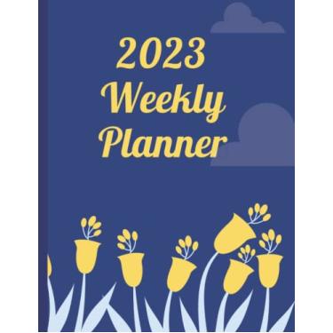 Imagem de 2023 Weekly Planner: Each Week on Separate Page, Each Month on Two Page Spread, Holidays, Contacts, To Do Lists, Includes First Four Months of 2024 and Much More - 200 Pages – 8.5 x 11 inches