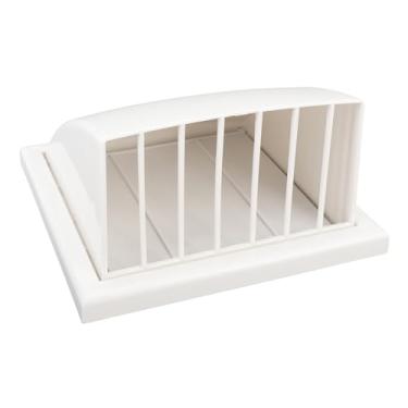 Imagem de Exaustor de Ventilação Externo, Tampa de Ventilação Externa de Plástico, Tampa Quadrada do Ventilador de Exaustão para Banheiro, Cozinha, 100mm Inclinado