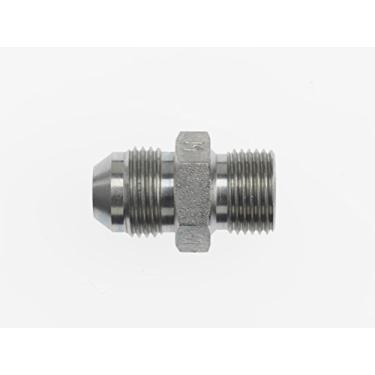 Imagem de Brennan Industries 7005-10-L15-22 Adaptador de conversão reta de dupla finalidade de luz de aço, 7/20.3 cm-14 macho JIC x M22 x 1,5 rosca reta métrica macho