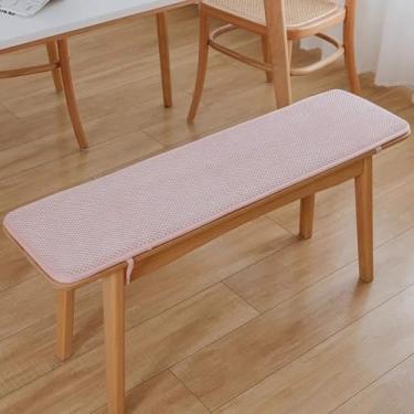 Imagem de NUOKEI Four Seasons Almofada de assento de espuma viscoelástica super macia com laços antiderrapante almofada de cadeira durável cor sólida para uso interno