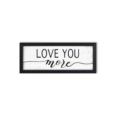 Imagem de YPY Placa Love You More: Decoração de Parede Fazenda para Decoração de Casa Quarto Emoldurado Acima Da Cama Decoração de Parede Rústica Country Master 6" X 14,5"