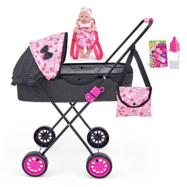 Imagem de Carrinho de Boneca Veneza 79 CM ALT Bebe Reborn Milan Luxo - Sag Toys,