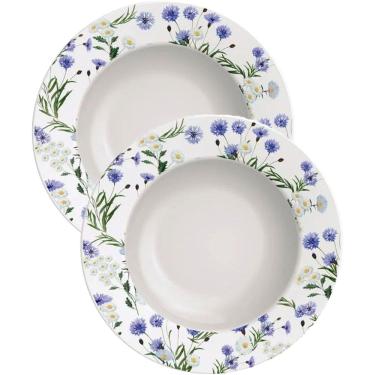 Imagem de Kit Jogo Pratos Fundo Sopa 4 Pessoas 4Peças Ana Alice 23cm