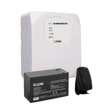 Imagem de Kit fonte no-break para cftv 2a - controle tx top e bateria - IPEC